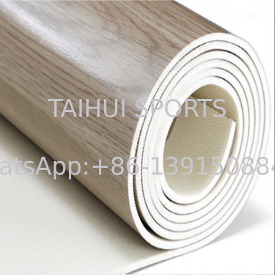 আধুনিক পরিবেশ-বান্ধব ৩.৫মিমি-৮মিমি টেকসই স্পোর্টস ফ্লোরিং বাস্কেটবল/ ভলিবল/ টেবিল টেনিস/ ব্যাডমিন্টন/ পिकलবল কোর্টের জন্য কাঠের টেক্সচার