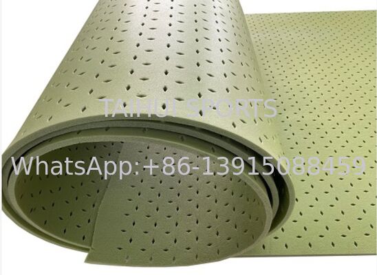 কৃত্রিম ঘাসের জন্য কাস্টমাইজযোগ্য পুরুত্ব এবং ডায়মন্ড হোল ডিজাইন সহ ফিফা সার্টিফাইড শক প্যাড আন্ডারলে