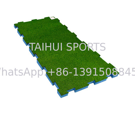 কারখানার কৃত্রিম ঘাস শক প্যাড 20-100mm জলরোধী শীর্ষ মানের রাবার মেঝে মাদুর খেলার মাঠের জন্য 2x1.02mm