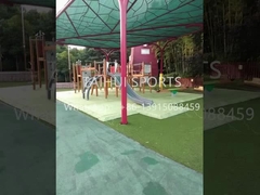 ইন্টারলকিং কৃত্রিম ঘাস ড্রেনাইজ আন্ডারলে অ্যান্টি স্লিপ সফট পতন ফুটবল / ফুটবলের জন্য